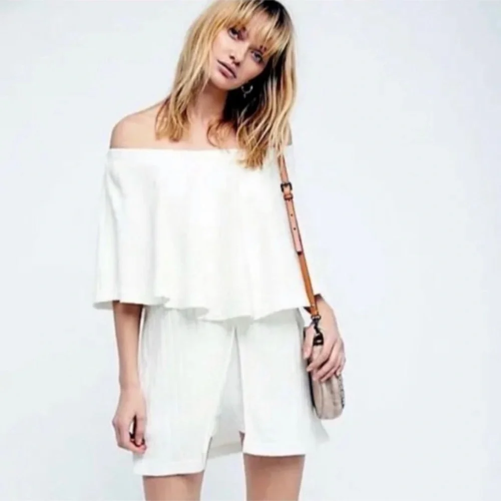 Free People Cream Ivory Tunic